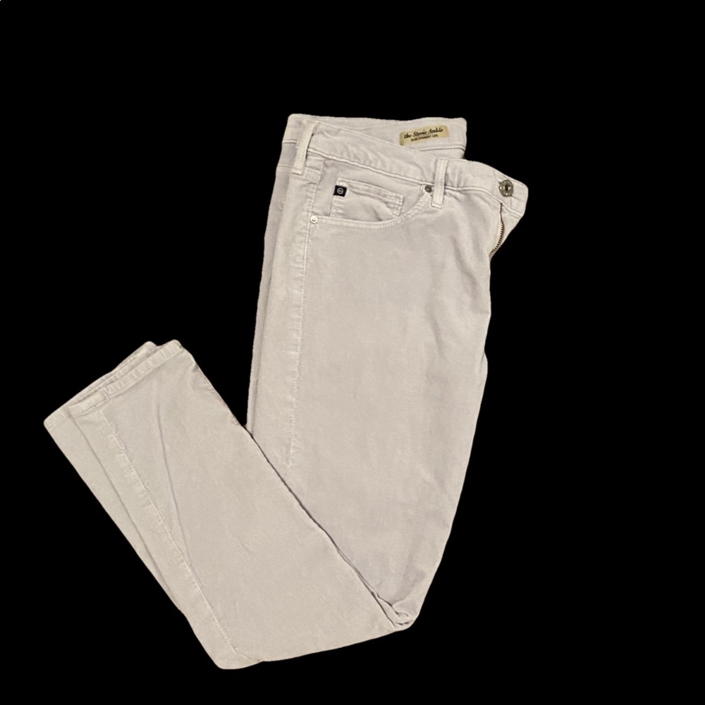 AG light gray corderoy jeans - slim straight leg